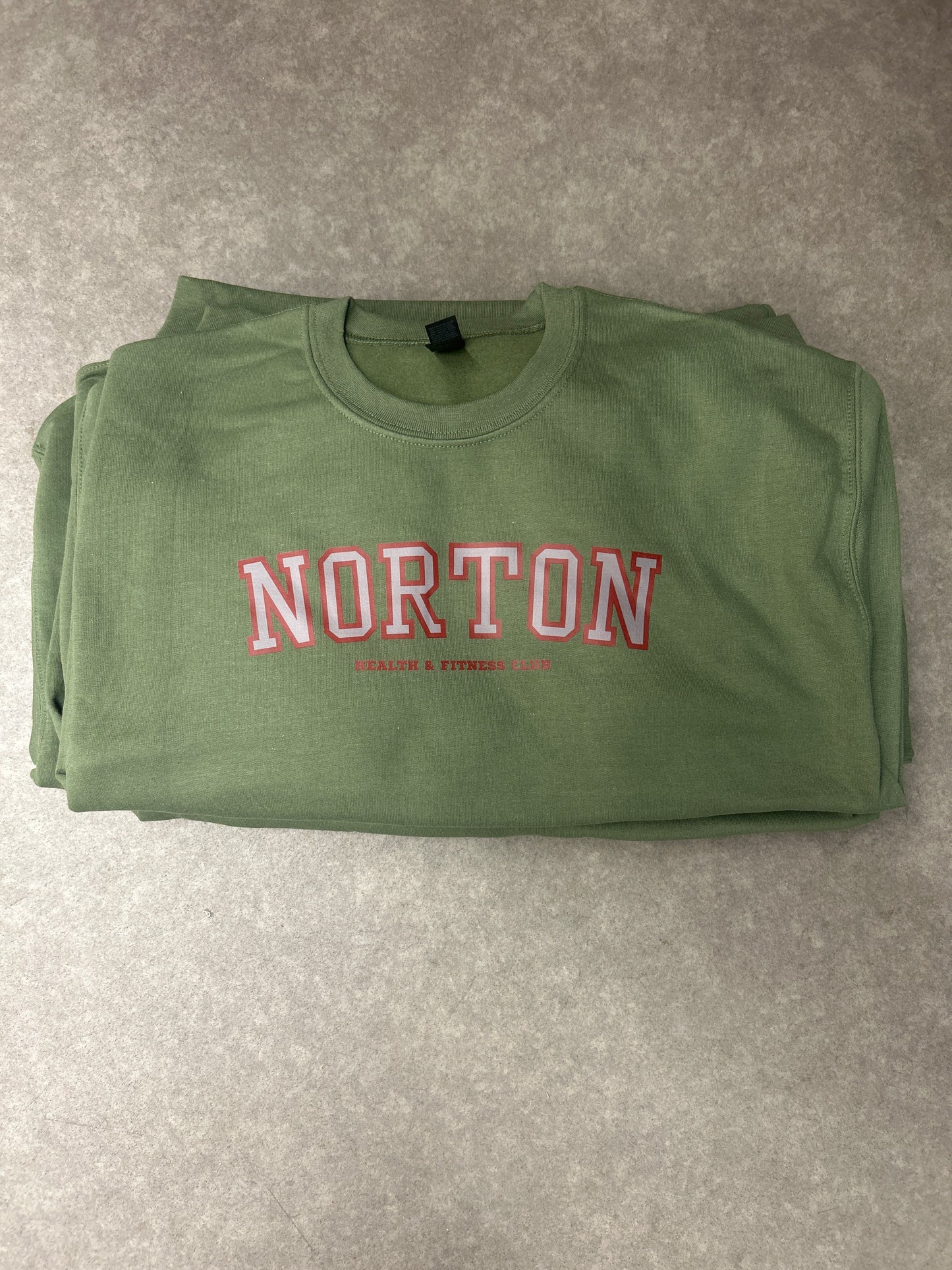NEW! Varsity print crew neck sweatshirt